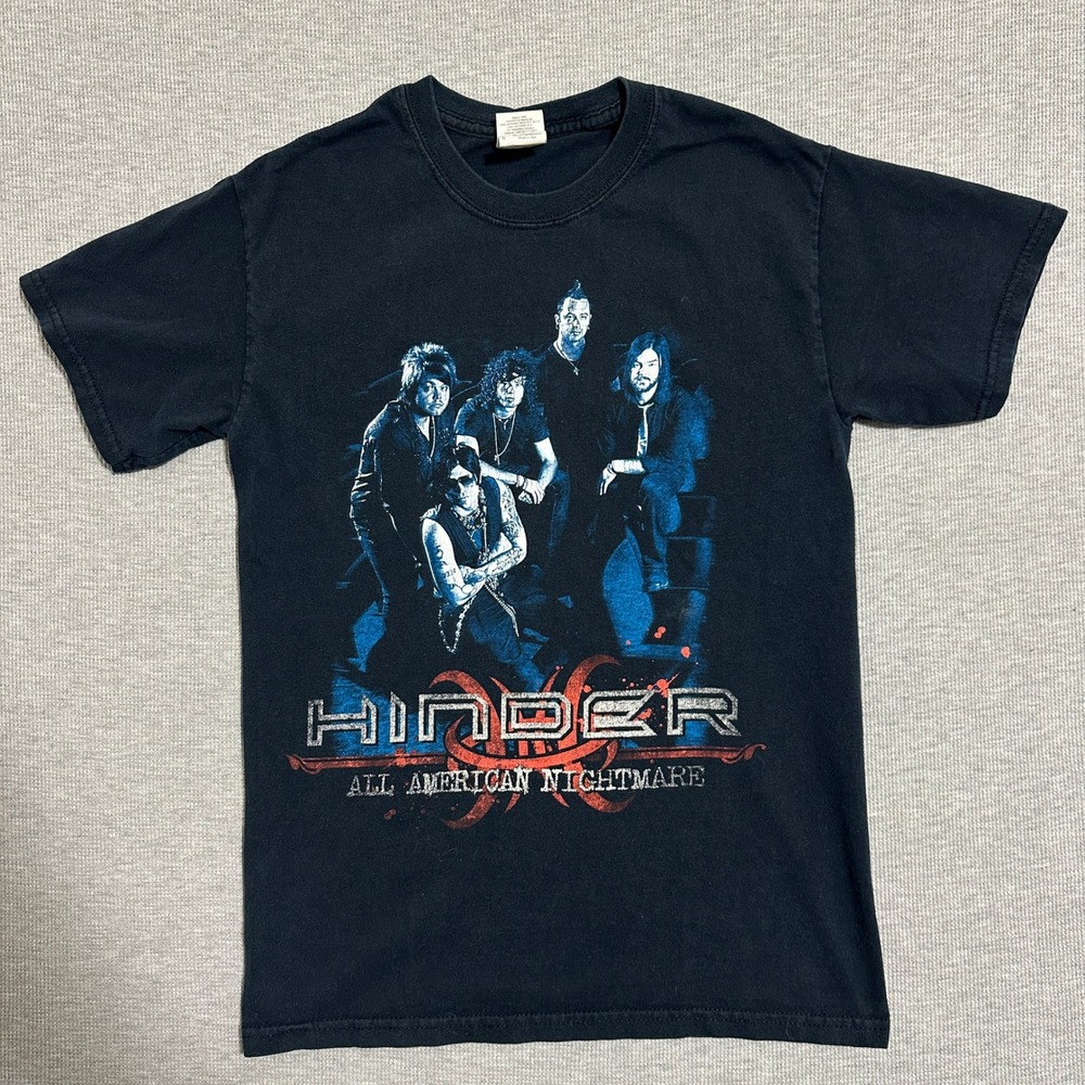 Hinder All American Nightmare Tour T-Shirt Black Gildan Ultra Cotton Mens Small